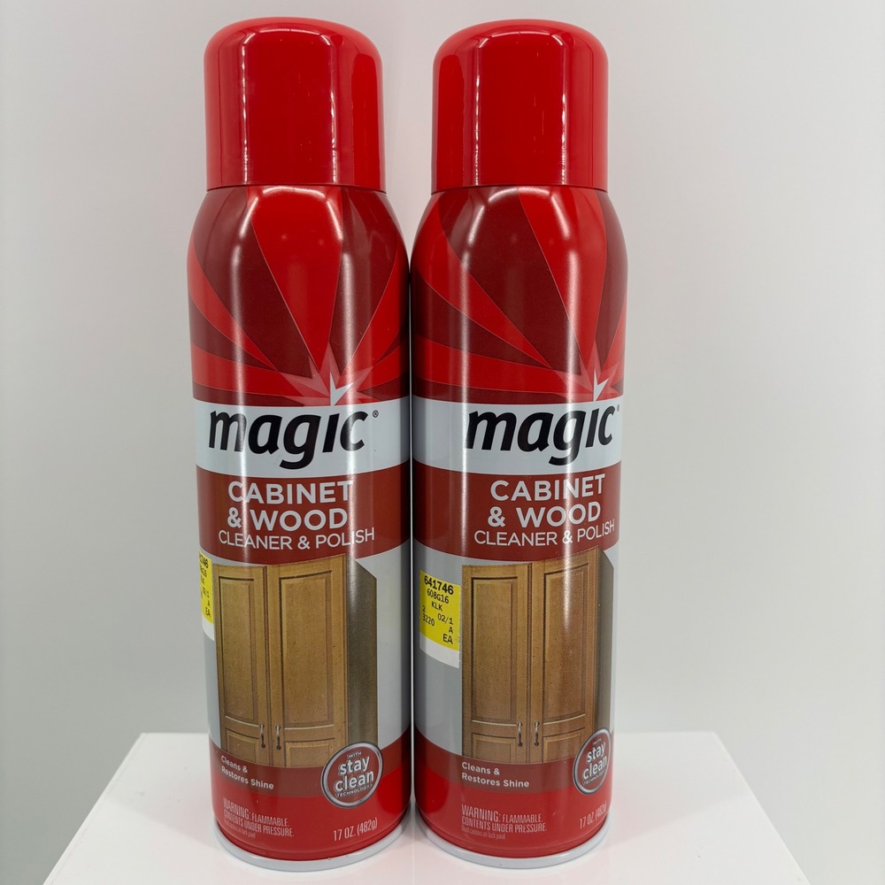Magic Cabinet and Wood Cleaner and Polish 17oz 2 Pack Brazilian Carnauba Wax